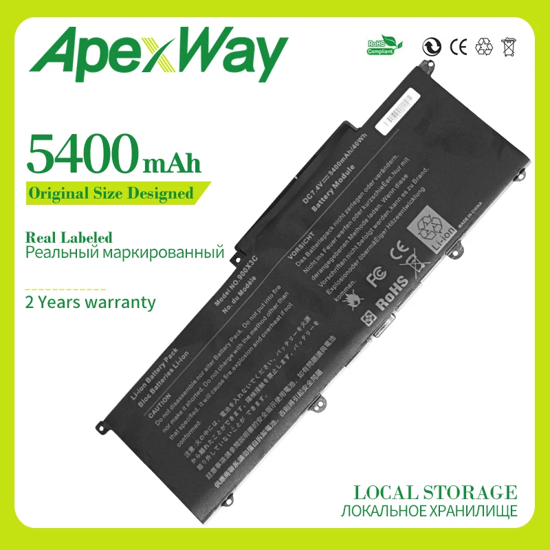 

Apexway AA-PLXN4AR Laptop Battery For SAMSUNG For Ultrabook 900X3C 900X3D 900X3E NP900X3C NP900X3D NP900X3E 5400 mAh 7.4V 40WH