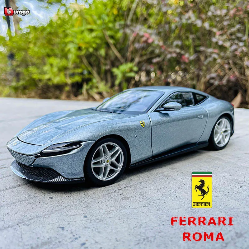 

Модель Автомобиля Ferrari Roma Bburago 1:24, детская игрушка из литого металла, подарок для парня, коллекция автомобиля из искусственного сплава