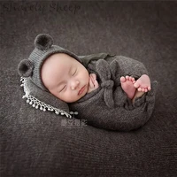 newborn photography stretch wraps props baby photo shoot hatwrappillow sets bebe fotografia accessories fotoshooting props