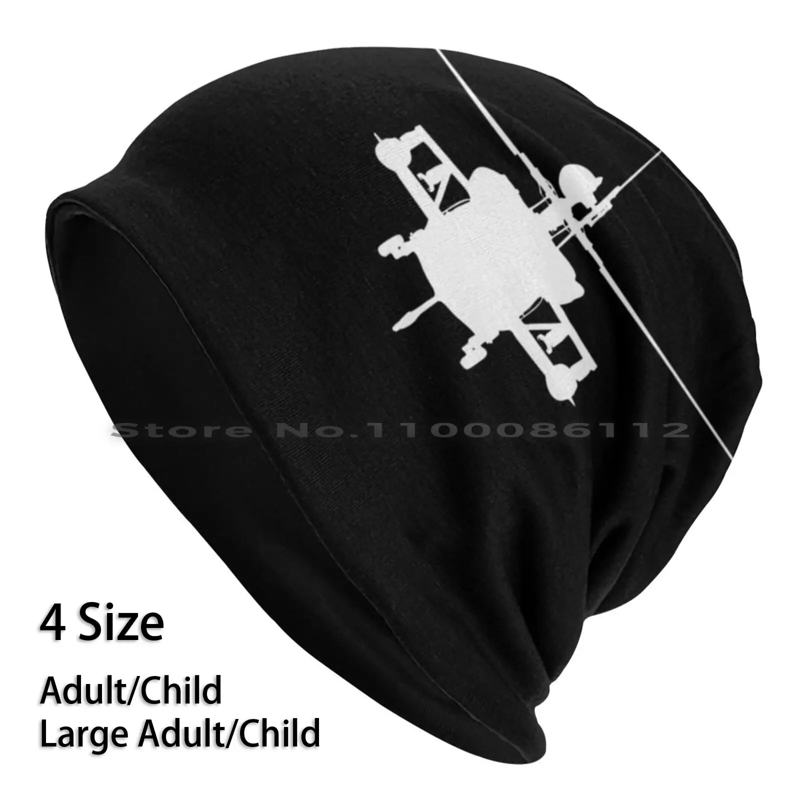 

Military Helicopter In The Air Design Beanies Knit Hat Flying Avgeek Boeing Airbus Airport Aviator Military Travel Airplanes