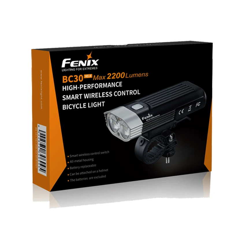 Фсветильник велосипедный Fenix BC30 V2.0 максимальная мощность 2200 люмен Питание от 2