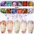 Пузырьковые Блестки для ногтей, круглые, круглые, акриловые, 12 сетоккоробка