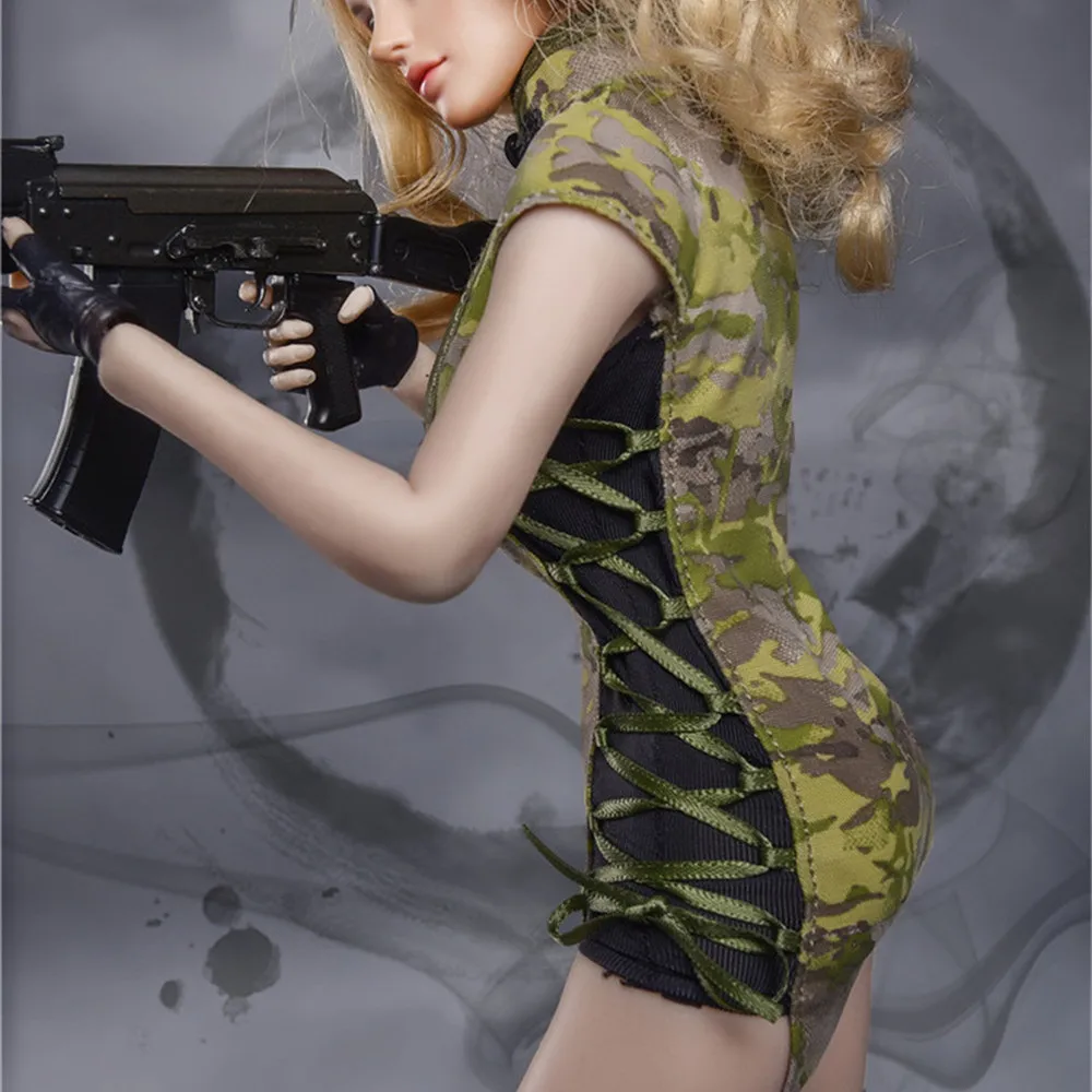 

FG061 1/6 Collectible Sexy Female Clothes Accessory Chinese Wind Cheongsam Maiden Suit Model for 12 inches Action Figure Body