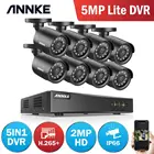 Система видеонаблюдения ANNKE, 8 каналов, 2 МП, HD, H.265 + DVR, 5 в 1