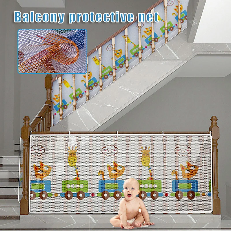 

Hot Cartoon Printed Child Safety Protective Net Multipurpose Bannister Guard Deck Fence Fine Mesh for Balcony Stairs