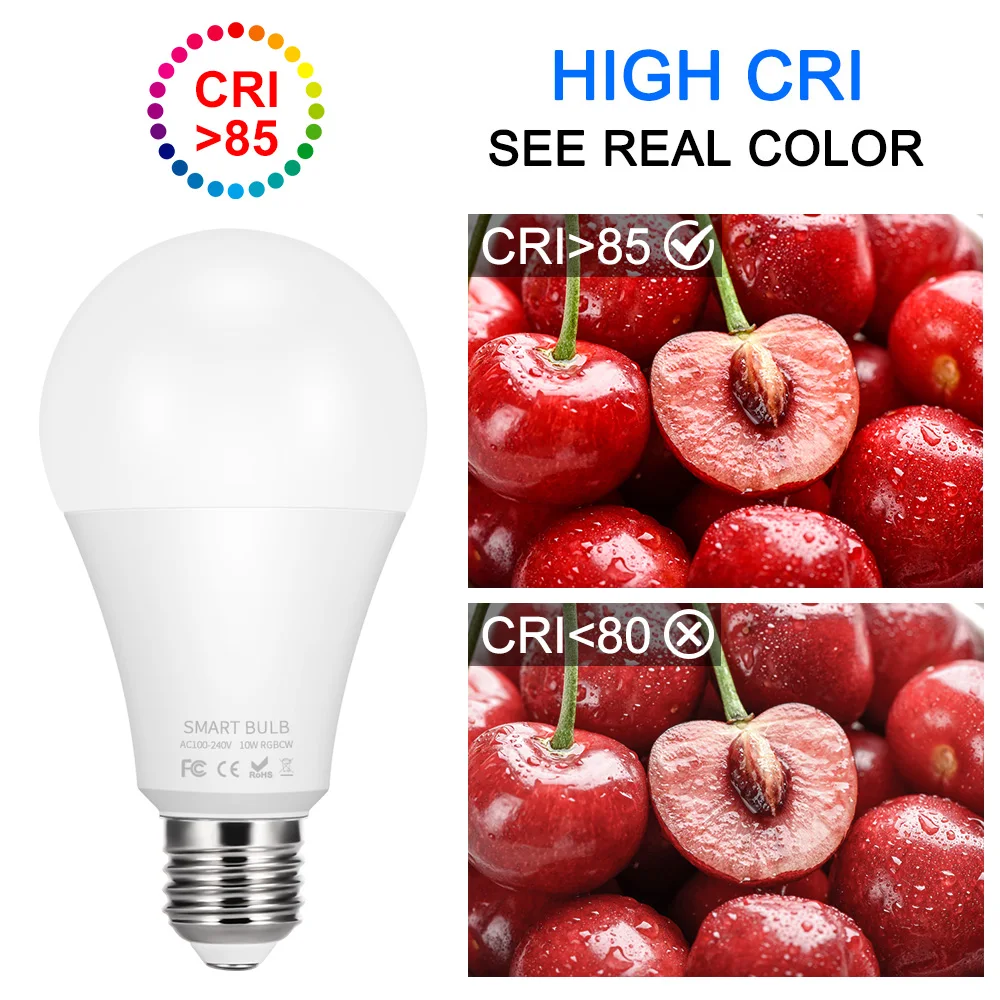 

Led Dimmable Multiple-color LED Bulb WiFi Smart LED Light Bulb Work Google Home Assistant Voice Control APP Remote Control