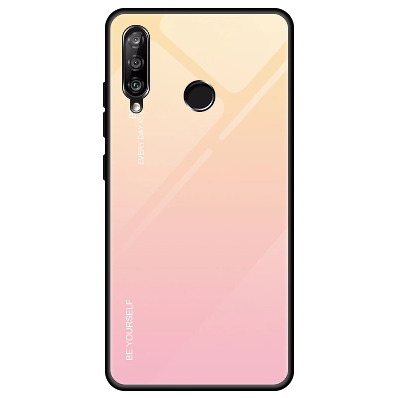 Gold Градиентный чехол из закаленного стекла для Honor 9X, Премиум чехол, силиконовая рамка, жесткая стеклянная задняя крышка для huawei Honor 9X Global чехол - Цвет: Gold