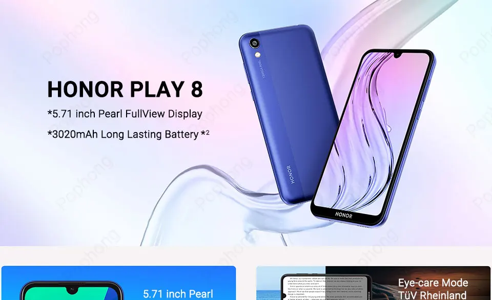 HONOR 8 play HONOR Play 8 MT6761 2 ГБ 32 ГБ четырехъядерный Y5 мобильный телефон 5,71 ''ips полный экран Android 9 разблокировка лица