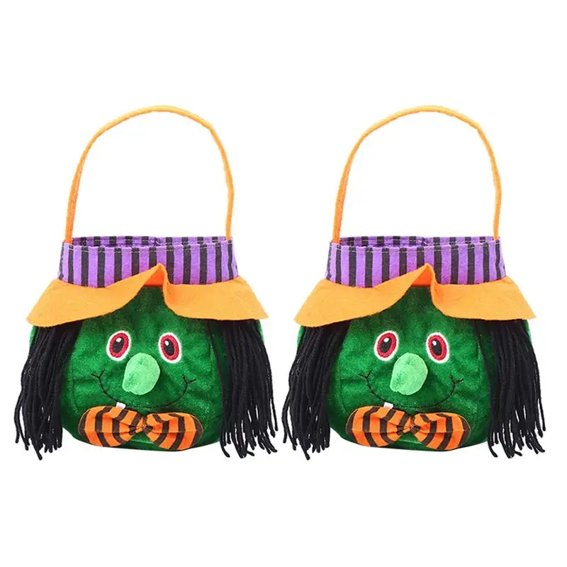 2 шт пакет для конфет на Хэллоуин ведьмы с шляпой подарочные сумки ручками ткани