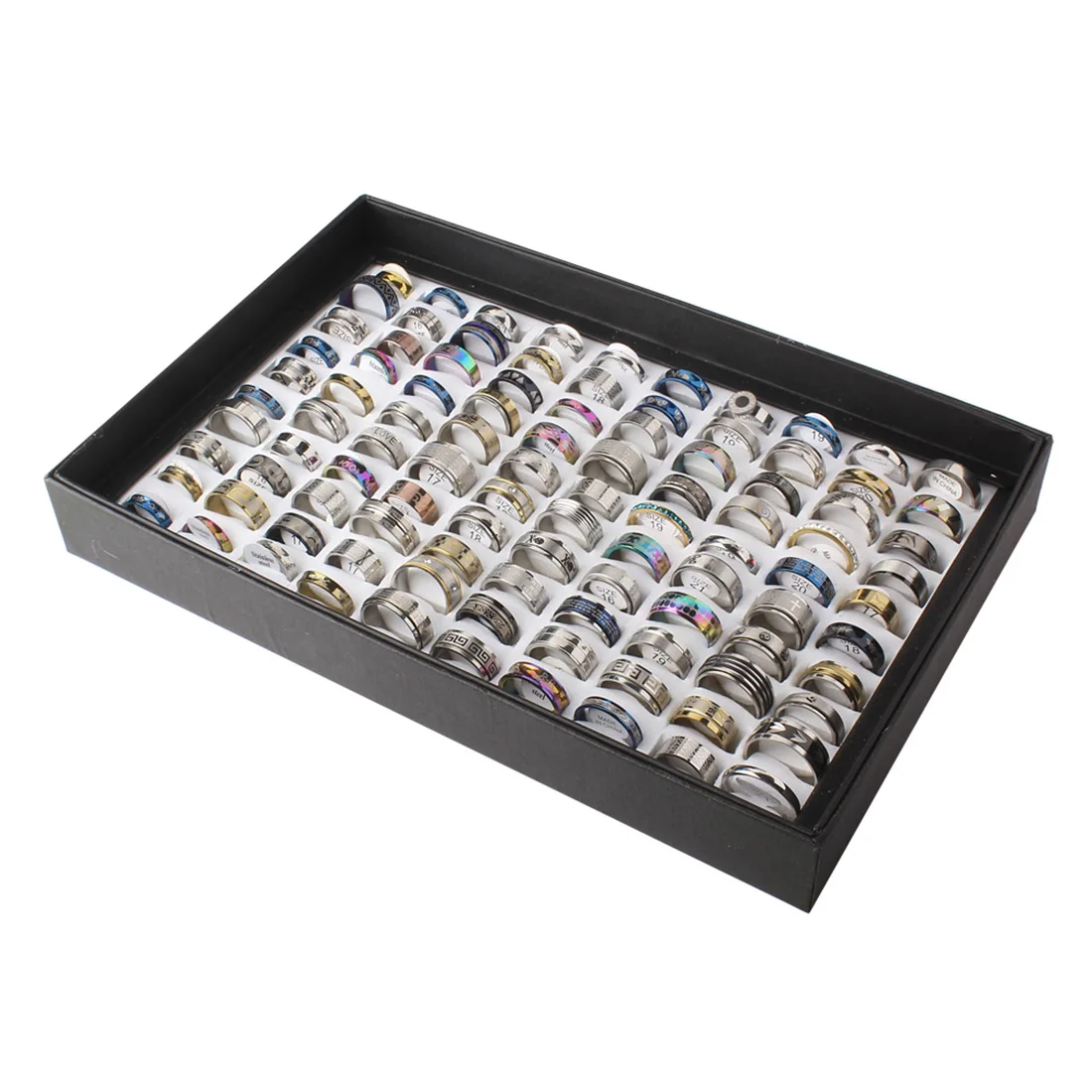 Ювелирные изделия из нержавеющей стали кольцо 100 шт./кор. геометрический дизайн