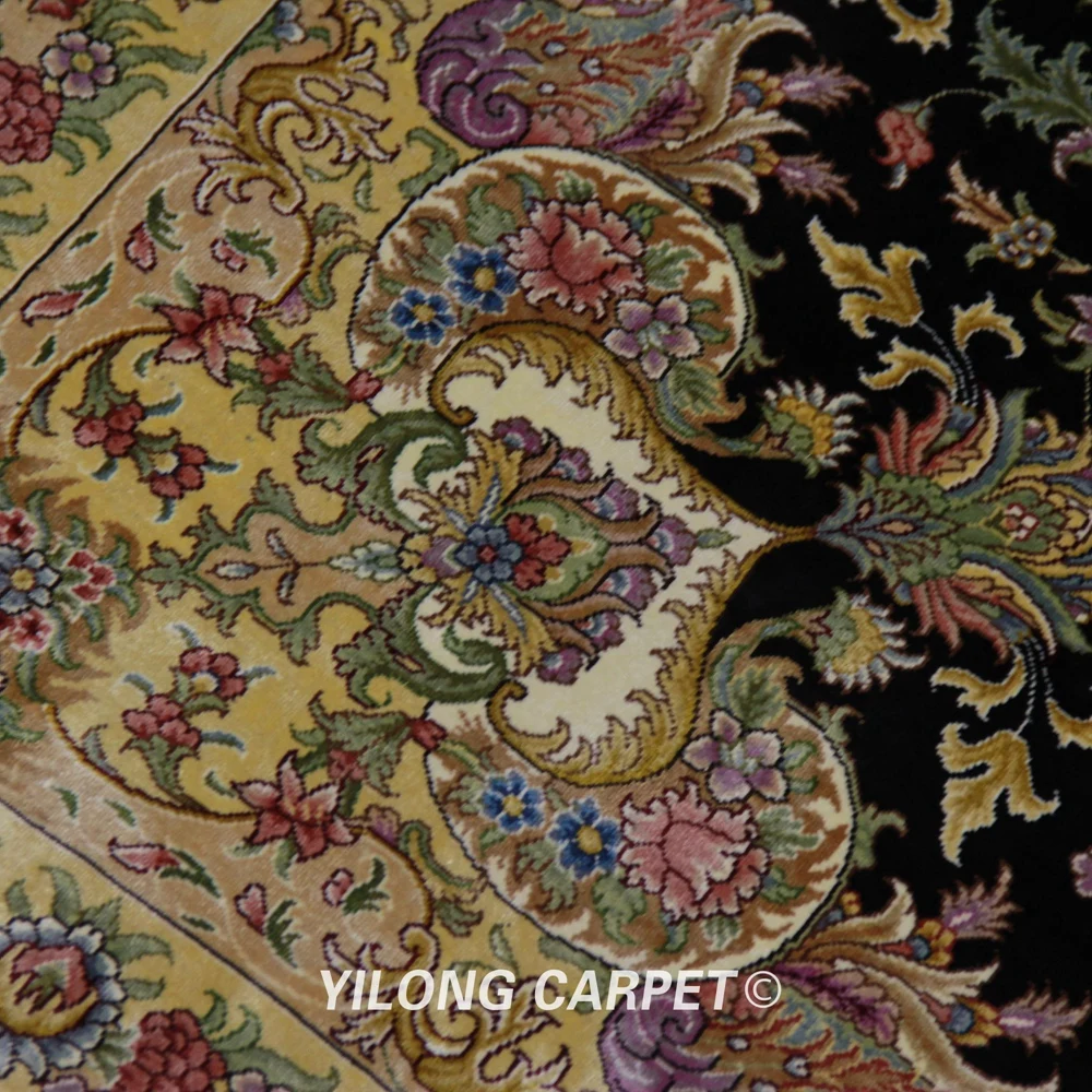 YILONG 6'x9' винтажный домашний шелковый ковер ручной работы персидские синие