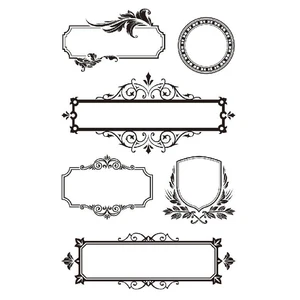 Прозрачная винтажная рамка, резиновые штампы для скрапбукинга, декоративные штампы сделай сам