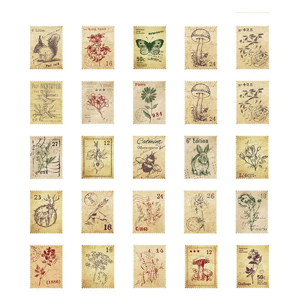 46 шт./кор. Винтаж животных Печать Мини Бумага памятки наклейки игрушки украшения