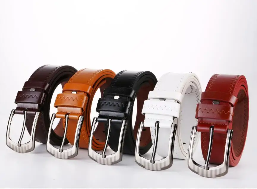 

Men Belt Luxury Design Pin Buckle Belts fashion3.8cm For Business Casual Waist Belt MenJeans Brown Retro Waist Strap Belt