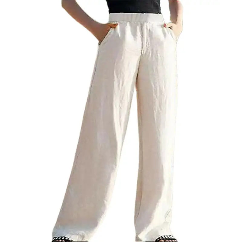 

2021 Womens High Waist Pants Long Loose Yoga Sports Wide Leg Trousers Sweatpants