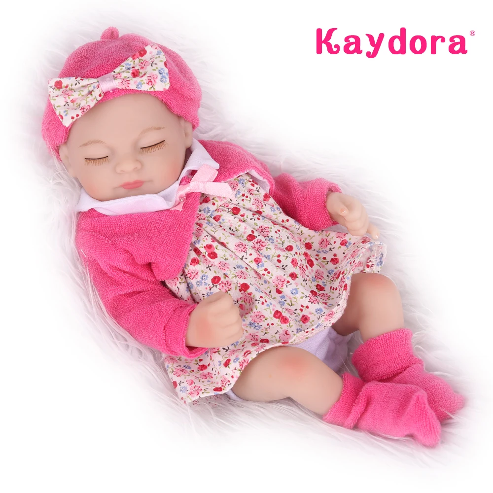 

10 inch Lifelike Mini Dolls Handmade Full Vinyl 25 CM Reborn Baby Dolls bebe reborn silicone Kids Toys For children lol Kaydora