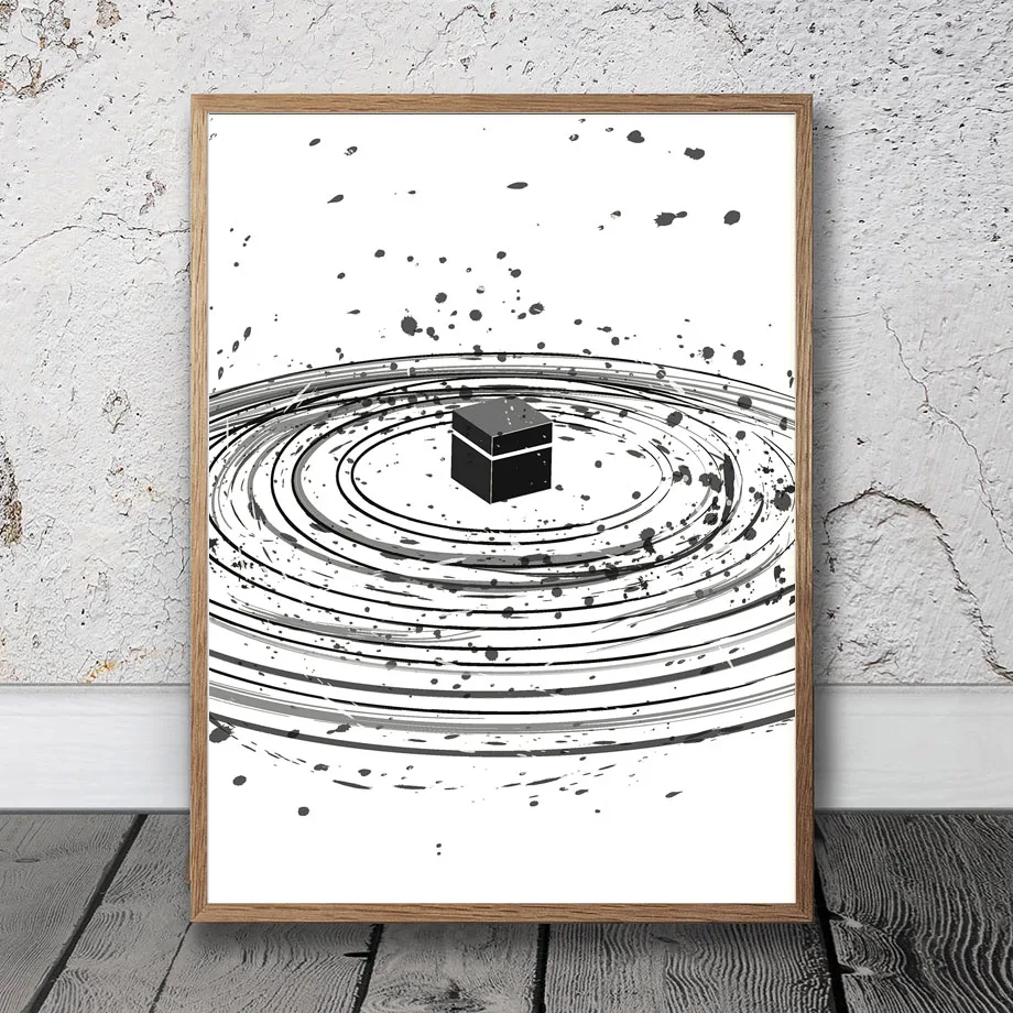 

Great Mosque Of Mecca Muslim Pilgrimage Wall Art Canvas Painting For Living Room Decor Nordic Posters And Prints Wall Pictures
