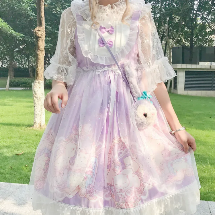 Милое японское платье Jsk Sweet Lolita костюмы для косплея мягкое женское летнее милое