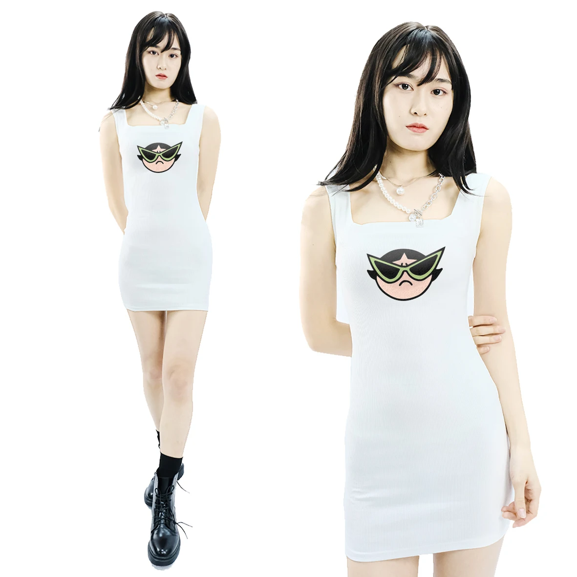 

Summer Women's Dress Harajuku 2021 Girls Vestidos Sleeveless Bodycon Mini Dress Basic Women Summer Backless Party Sexy Clubwear