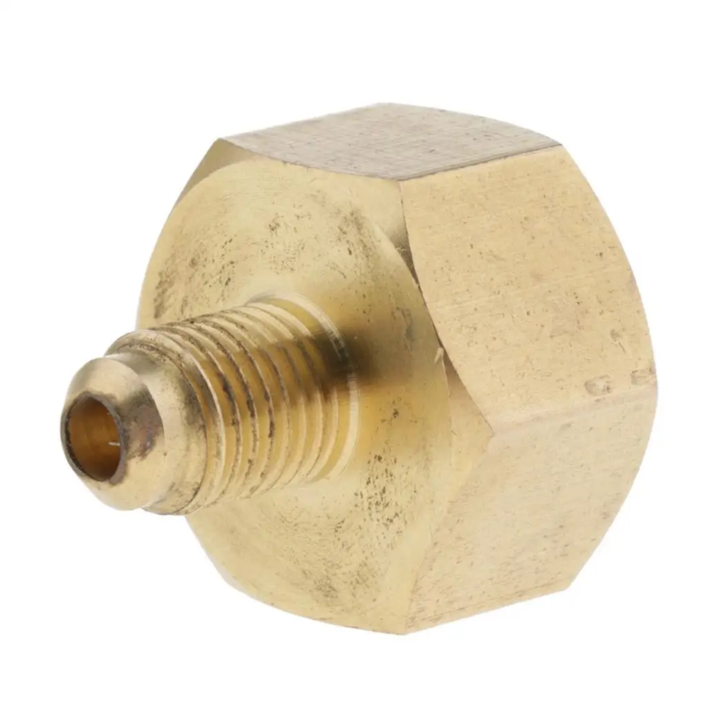 Brass Refrigerant Tank Adapter Vacuum Pump Fittings W21 to 1/4'' SAE | Дом и сад