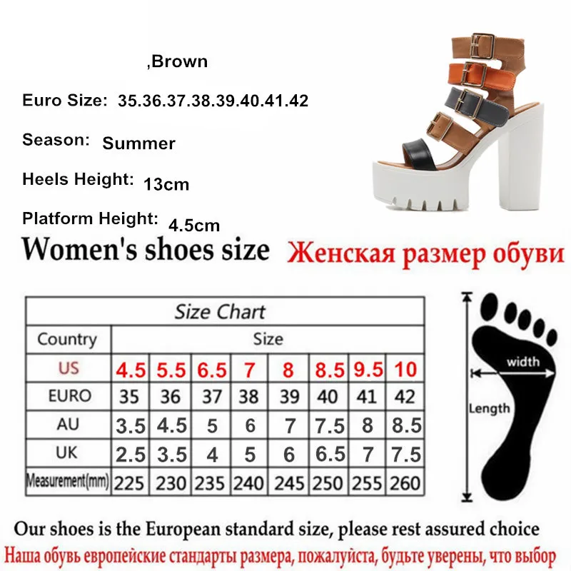 

Women Sandals High Heels 2020 New Summer Fashion Buckle Female Gladiator Sandals Platform Shoes Woman Black Big Size 42