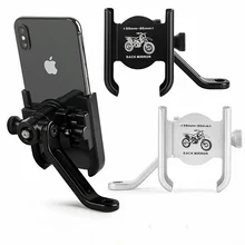 Aluminum Alloy Motorcycle Rearview Mirror Cell Phone Holder GPS Navigation Bracket Mount Clip Bike Handlebar Phone Support