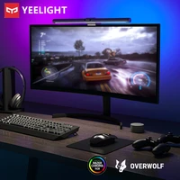 yeelight rgb display hanging light desk lamp foldable eyes protection reading dimmable gaming pc computer usb lamp app control
