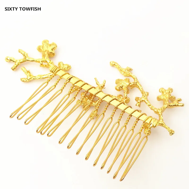 56X92 мм сплав золото/серебро/подвеска золотого цвета причудливые волосы ветки