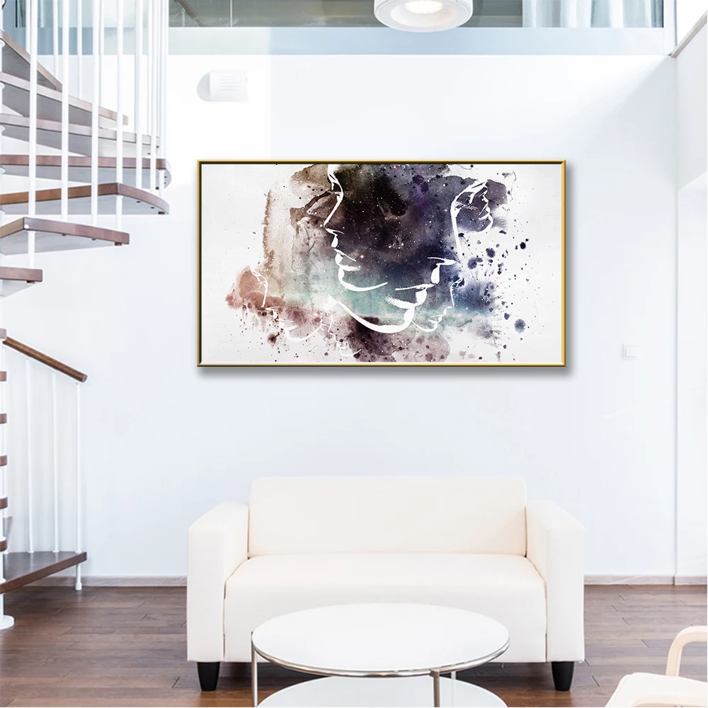 Забавная краска для лица с чернилами настенная живопись на холсте настенные