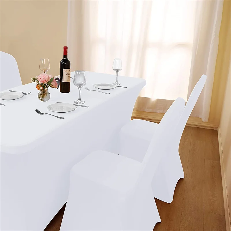 Скатерти для вечеринок из спандекса вечерние Натяжные скатерти столов 4 фута