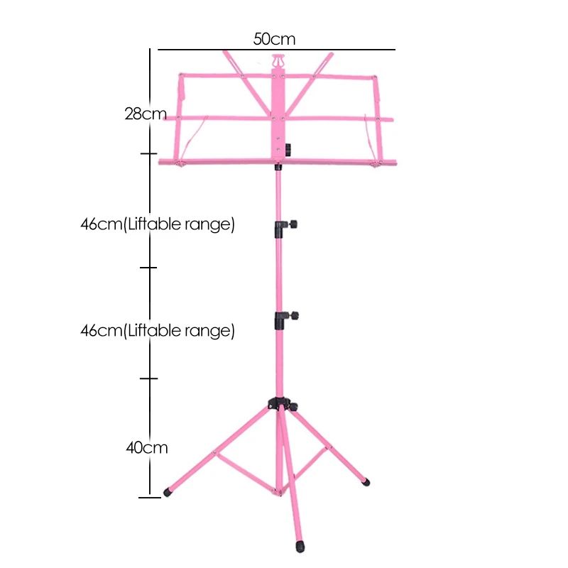 

Metal Folding Music Stand - Professional Portable Stand for Sheet Music, Adjustable Music Holder with Carrying Bag