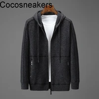 high grade fashion business mink coat autumn and winter mens versatile thickened warm slim hooded wool jacket men