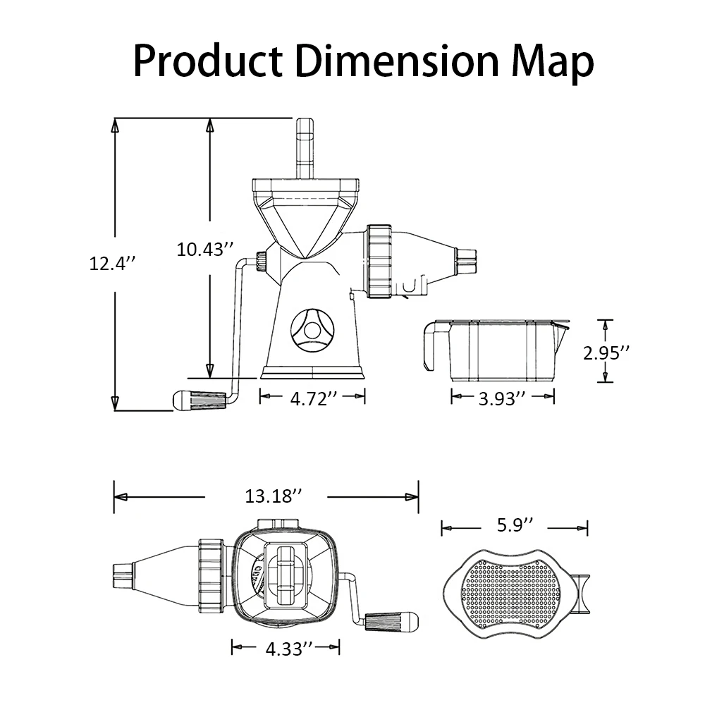 Ручная Соковыжималка многофункциональная Бытовая экстрактор свежих фруктов