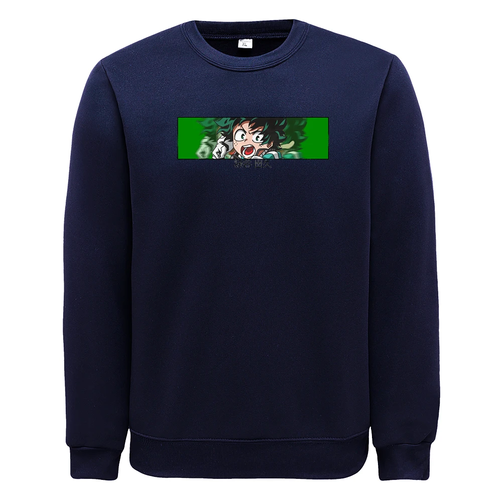 

Deku My Hero Academia Print Mens Sweatshirt Comfortable Casual Hip Hop Oversize Blouses High-Quality Streetsweatshirt For Male