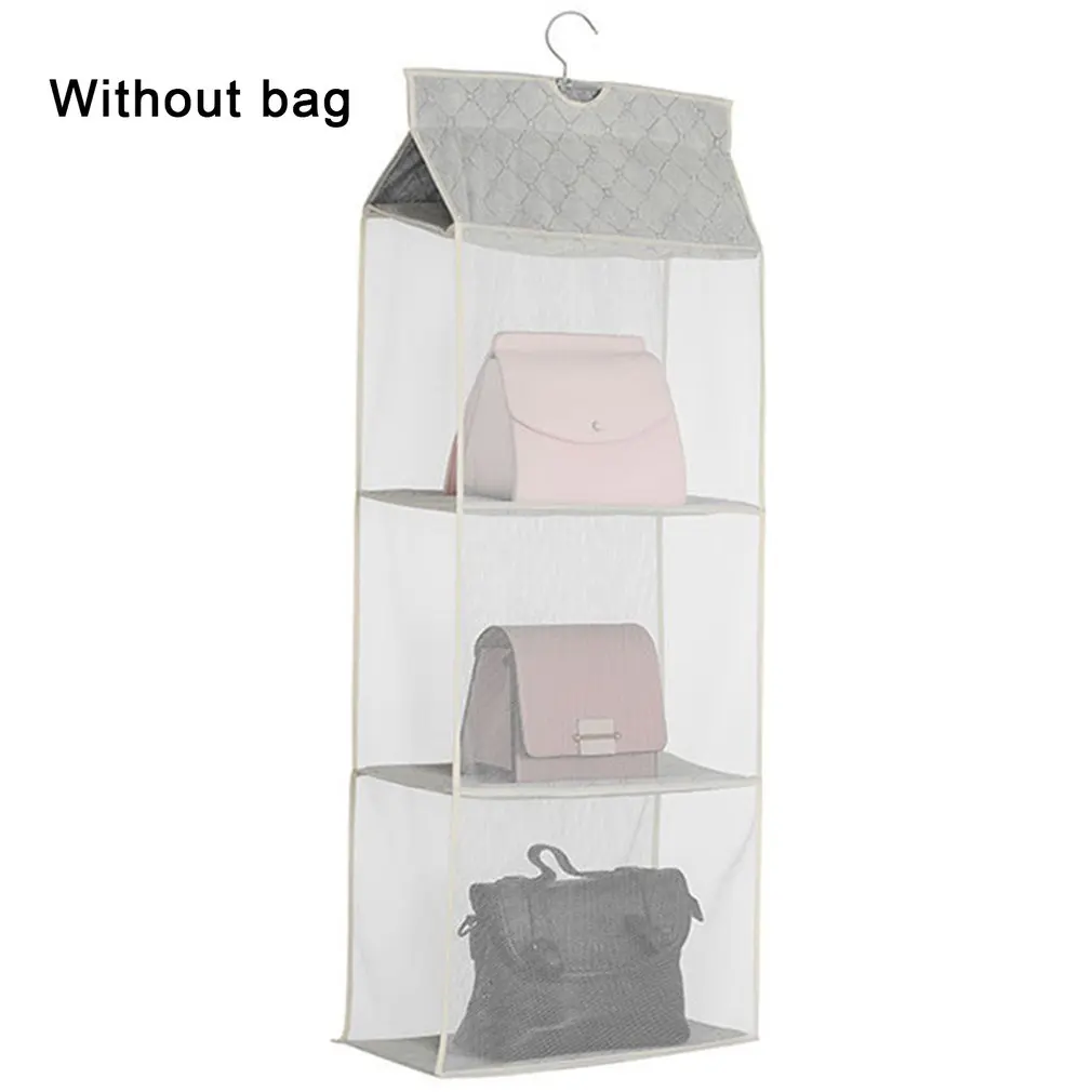 

Pocket Hanging Handbag Organizer For Wardrobe Closet Transparent Storage Bag Door Wall Sundries Shoe Bag With Hanging Pouch
