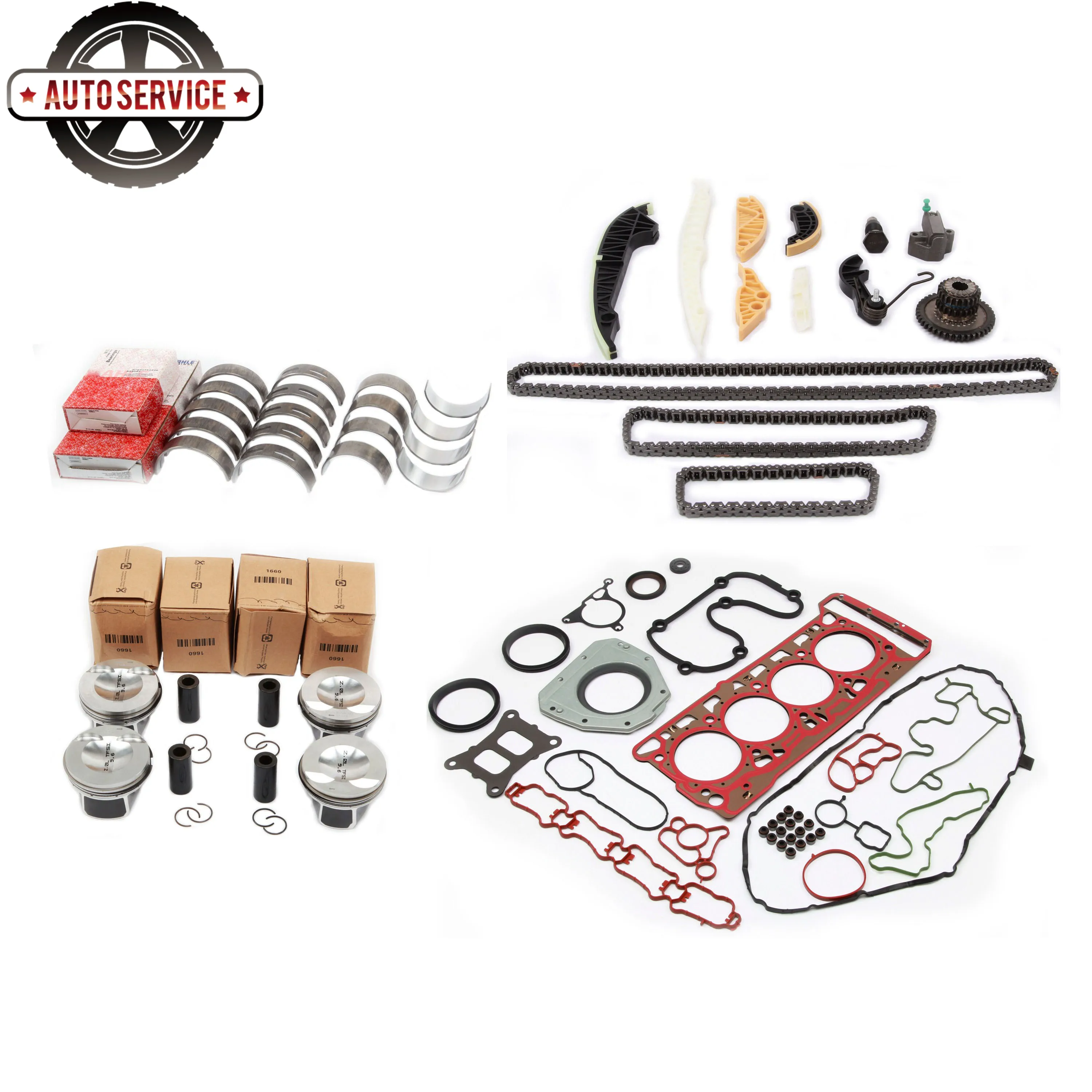 

New 06K 103 383 K EA888 Engine Gasket Piston Bearing Shell Timing Chain Kit For Audi A1 A4 A5 Q3 Q7 VW Jetta Passat 06H107065DD