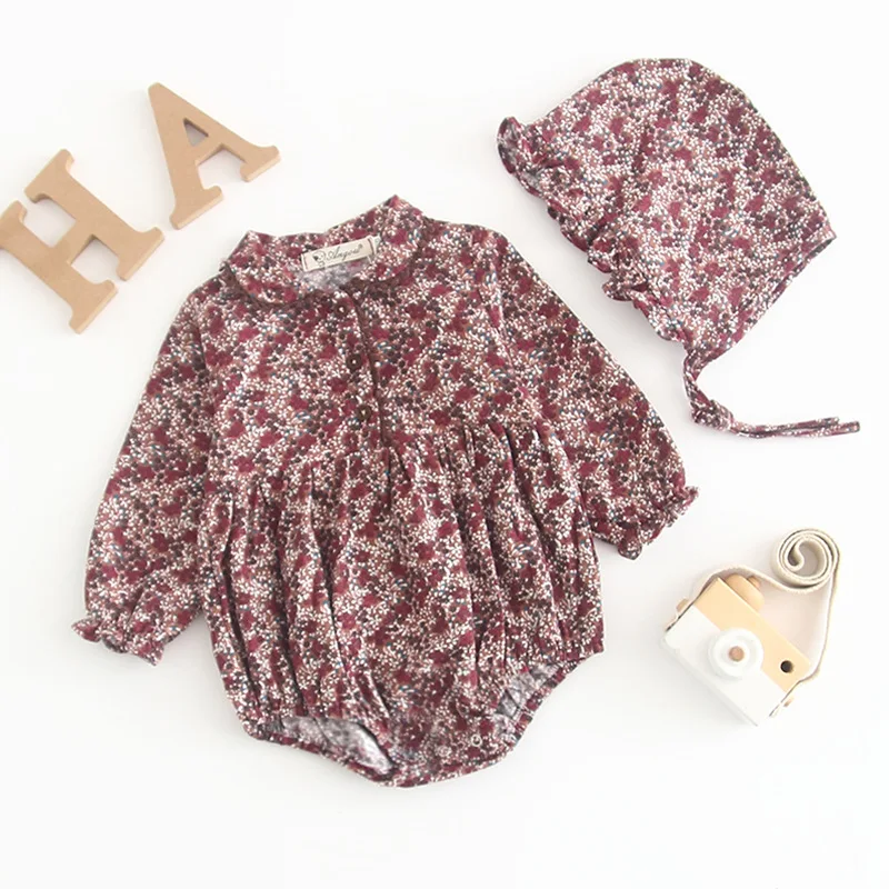 Spring Baby Bodysuits Infant Flower Outwear In Of 2021 Conjoined Pure Cotton Clothes Crawling Girl | Детская одежда и обувь