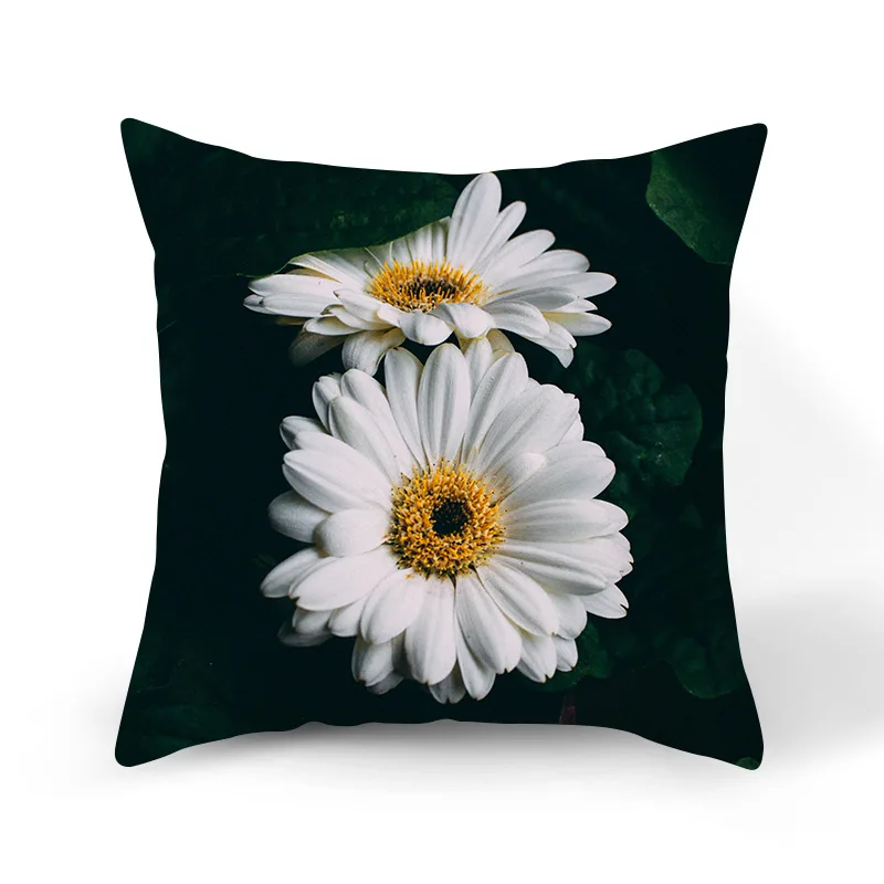 

Fashion Home Decor Durable Anti-dirty Black Rose Peach Skin Pillowcase Environmentally Friendly Car Safa Office Pillowcase