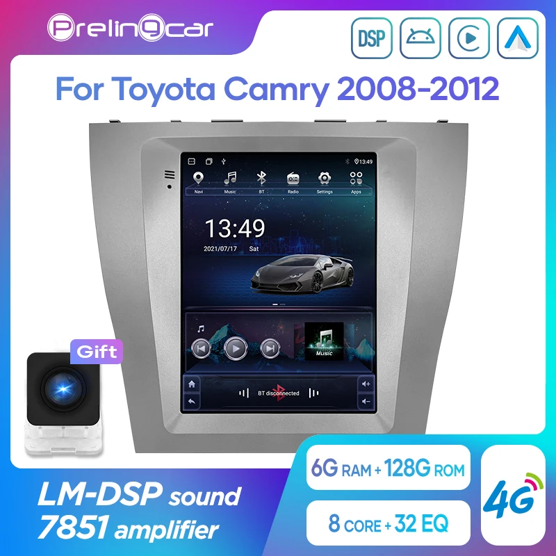 

For Tesla Style Vertical Screen Android 10 Car Radio Multimedia Navigation GPS For Toyota Camry 2008-2012 Video Player NO DVD