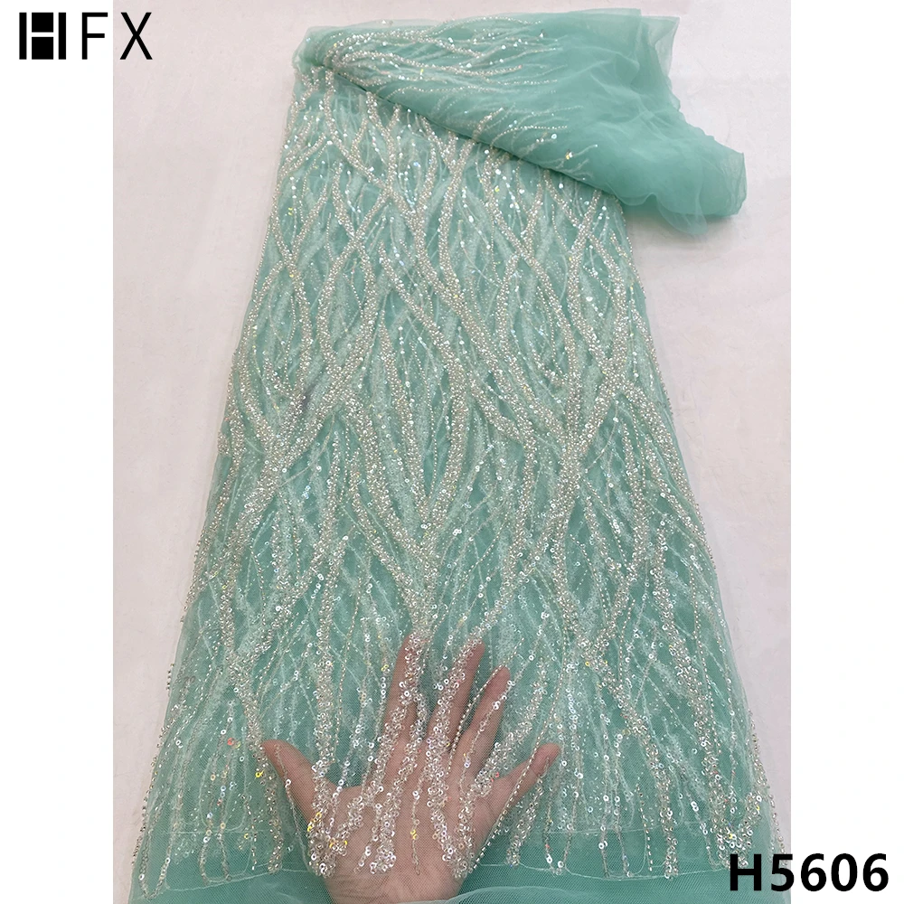 HFX кружевная африканская французская ткань ручной работы 2021 высококачественное