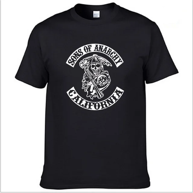 SOA Sons of anarchy/детская модная футболка с принтом SAMCRO повседневная хлопковая