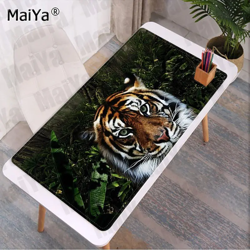 

Maiya Hot Sales animal Tigers Large Mouse pad PC Computer mat Free Shipping Large Mouse Pad Keyboards Mat
