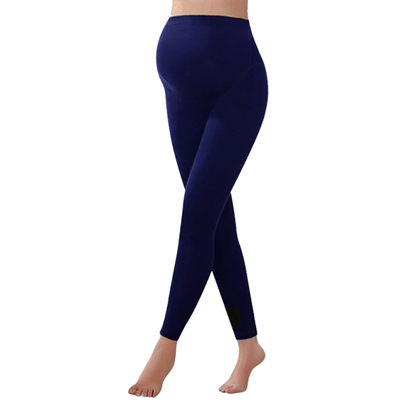 dark blue Леггинсы для спорта, фитнеса леггинсы брюки для йоги женские с высокой талией бесшовные леггинсы эластичная для беременных Брюки поддержка живота - Цвет: dark blue