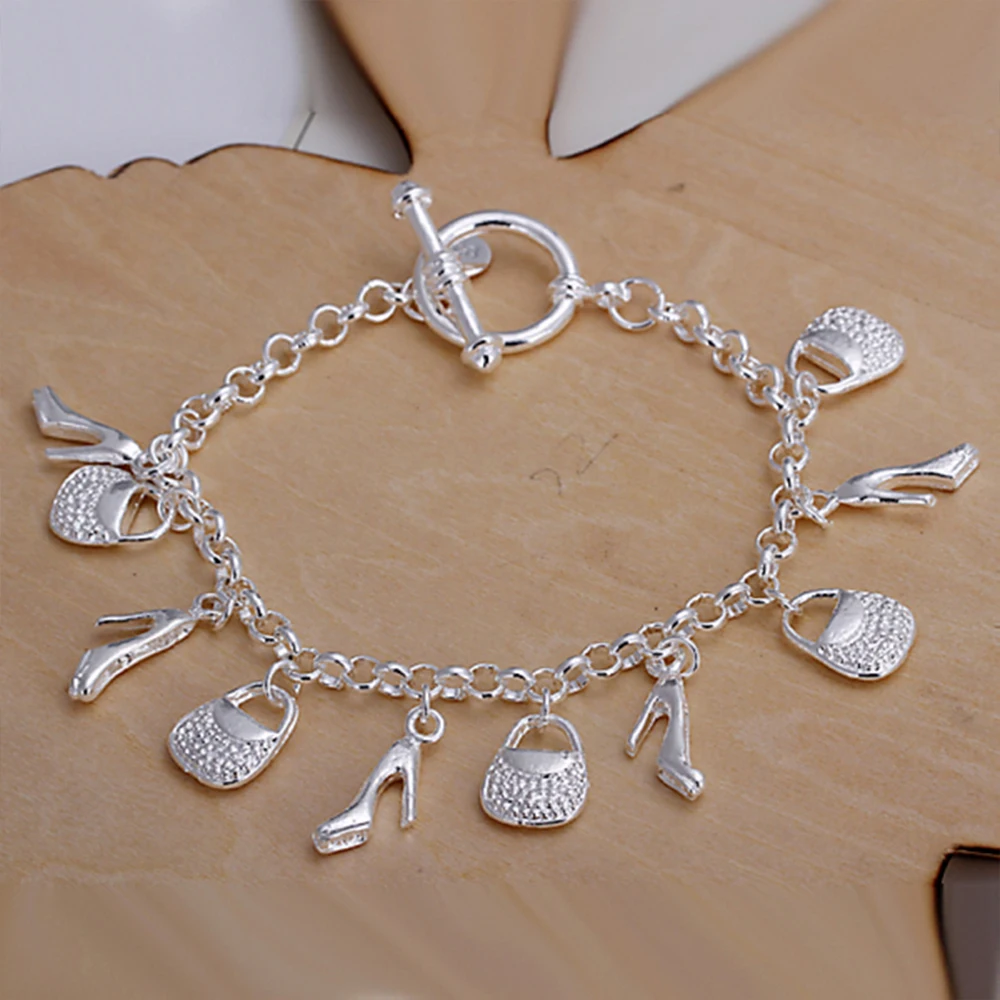 

INALIS Bag High Heels Women Bracelets Popular Element Charm Girl Bracelet Fit Party Prom Birthday Gift Fashion Jewelry Hot Sale