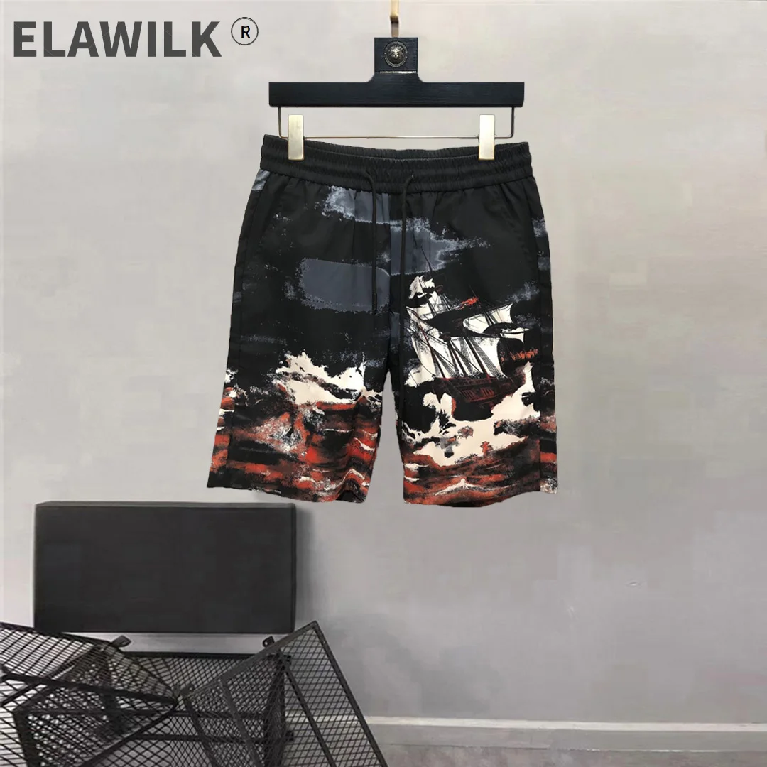 

Europe Style Summer Men's beach shorts Hot Fashion print high quality quick-dry casual Shorts B875