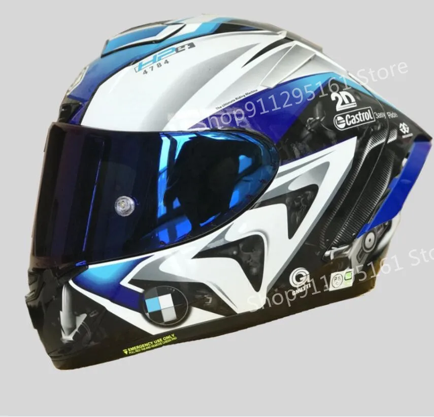 

Full Face Motorcycle helmet X14 HP44 RRS1000 BLUE Helmet helmet Riding Motocross Racing Motobike Helmet