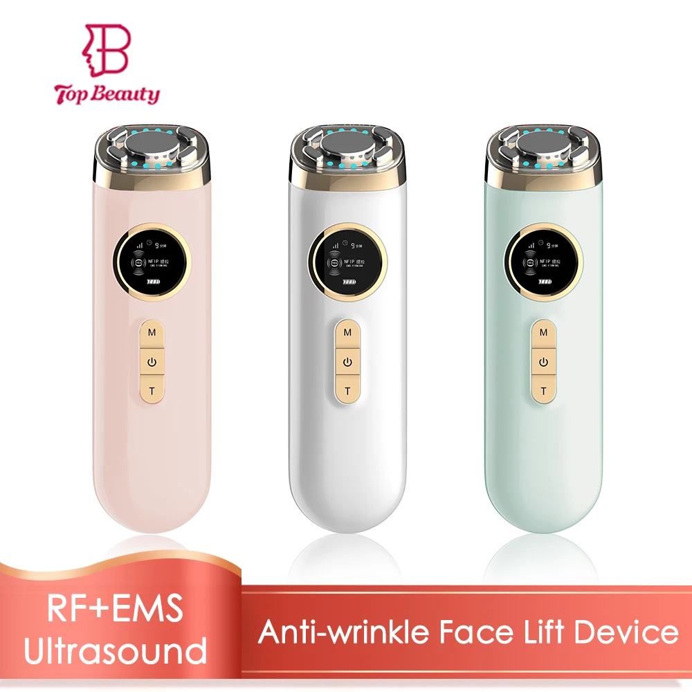 

EMS Facial Massager RF Radio Frequency Machine Ultrasound Tighten Skin Reduce Wrinkle Double Chin Removal Visage Face Lift 2021