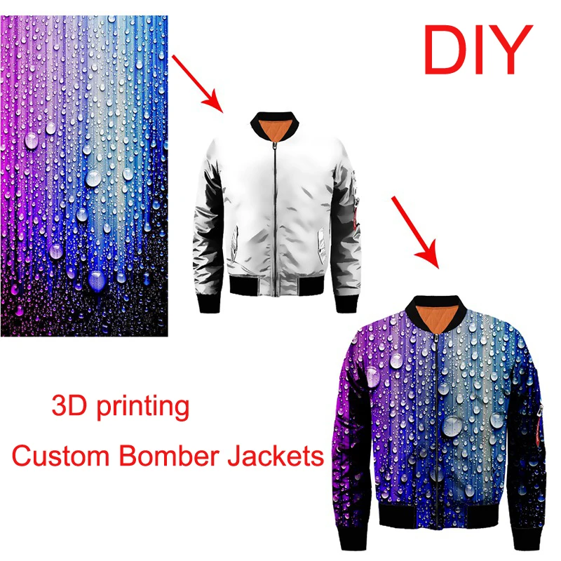 Мужская Летающая куртка Авиатор SONSPEE с 3D принтом сделай сам мужская бомбер