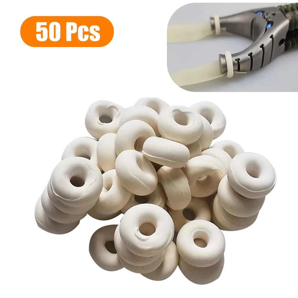 

Тактическое резиновое кольцо для рогатки 50 шт., инструмент для вязания, стрелы, быстрая установка, охотничьи инструменты