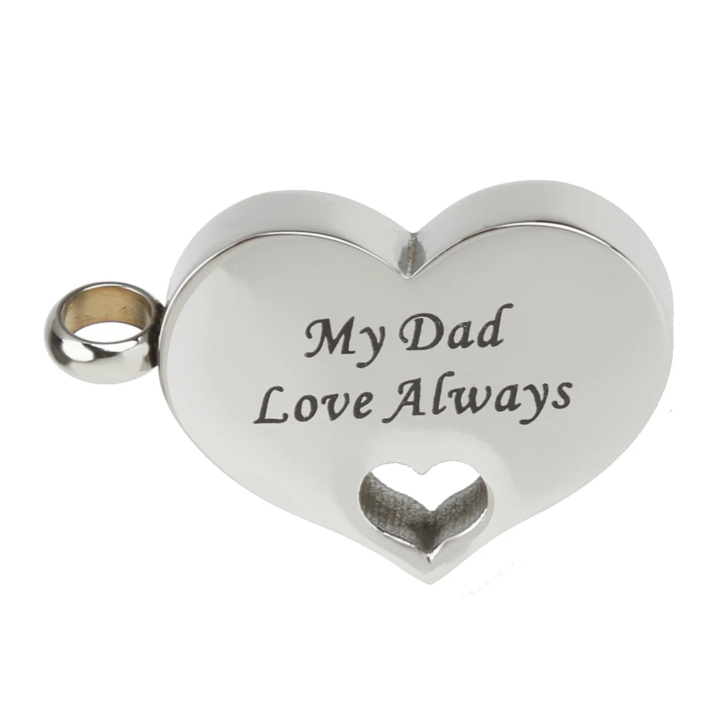 Памятный сувенир my dad love always в форме сердца для кремации памятный кулон виде